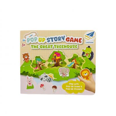 Pop Up Story Game The Great Treehouse Interactive Children's Educational Toy with Pop Up Scene and TPE Stickers