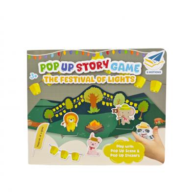Pop Up Story Game The Festival of Lights Interactive 3D Pop up Scene Toy with TPE Stickers for Kids Aged 3+