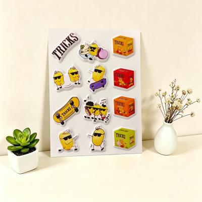 Custom Cartoon Snack PVC Puffy Foam Stickers